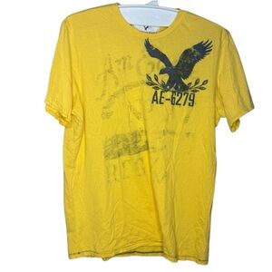 American Eagle Outfitters Vintage Women’s Yellow Graphic‎ Tee T-shirt LT